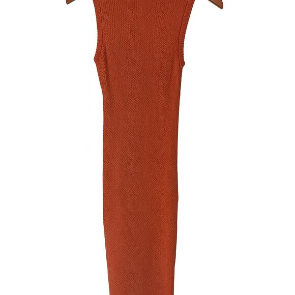 Frank And Oak Rust Knit Midi Dress – Size S - Picture 3 of 5